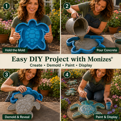 💥 ÚLTIMO DÍA 55% DE DESCUENTO - 🌊 Molde Reutilizable para Arte de Jardín Marino – Adoquines DIY